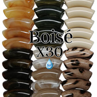 Camaieu 50- Lot mixte tubes incurvés Boisé 12MM