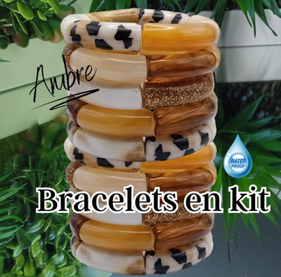 PACKS bracelets, ambre