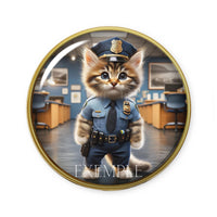 Cabochons en verre Police cat -Réf CAB19