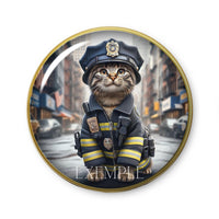 Cabochons en verre Police cat -Réf CAB22