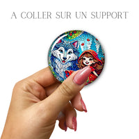 Cabochons en verre Chaperon rouge -Réf CAB3