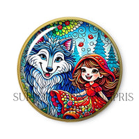 Cabochons en verre Chaperon rouge -Réf CAB3