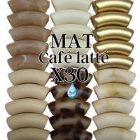 Camaieu 72 - Lot mixte tubes incurvés Caffé latté MAT 12MM