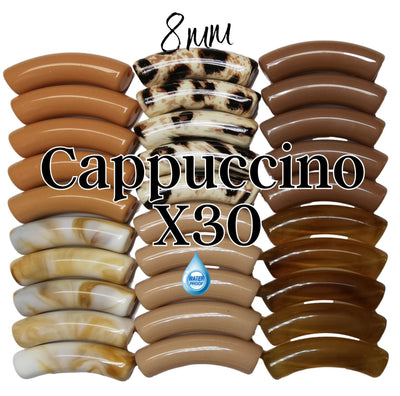 Camaieu 29- Lot mixte tubes incurvés Cappuccino 8MM