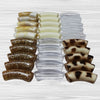 Camaieu 47- Lot mixte tubes incurvés Chocolat blanc 12MM