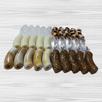 Camaieu 47- Lot mixte tubes incurvés Chocolat blanc 12MM