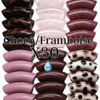 Camaieu 26- Lot mixte tubes incurvés Choco/framboise 12MM