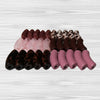 Camaieu 26- Lot mixte tubes incurvés Choco/framboise 12MM