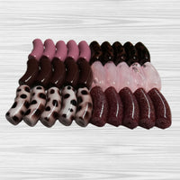 Camaieu 26- Lot mixte tubes incurvés Choco/framboise 12MM