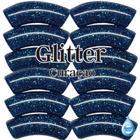 314- Tubes incurvés Glitter Curaçao 12MM