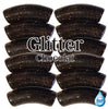 325- Tubes incurvés Glitter Chocolat 12MM