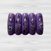 Camaieu 40- Lot mixte tubes incurvés Halloween mauve 12MM