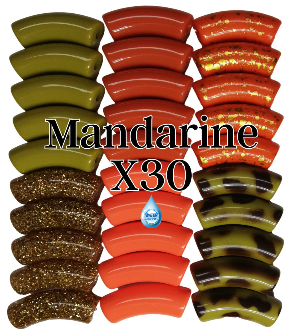 Camaieu 57- Lot mixte tubes incurvés Mandarine 12MM