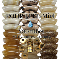 Camaieu 67- Lot mixte tubes incurvés 12MM, et 5 cylindres -POUR ELLE Miel