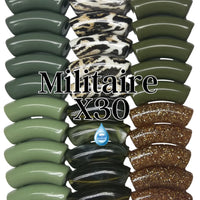 Camaieu 45- Lot mixte tubes incurvés Militaire 12MM