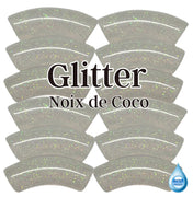 312- Tubes incurvés Glitter Noix de coco 12MM