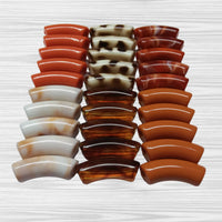 Camaieu 49- Lot mixte tubes incurvés Spéculoos caramel 12MM