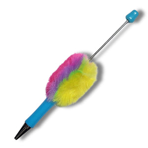 Stylo à personnaliser, Turquoise fourrure, Réf ST11