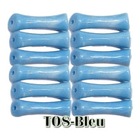 8-Tube octogonal bambou bleu 8MM