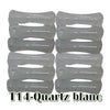 14-Tube octogonal bambou quartz blanc 8MM