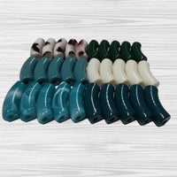 Camaieu 16- Lot mixte tubes incurvés Teal 12MM