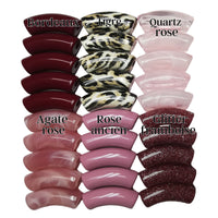 Camaieu 38- Lot mixte tubes incurvés Tigre/rose 12MM