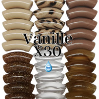 Camaieu 18- Lot mixte tubes incurvés Vanille 12MM