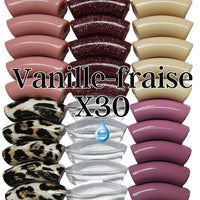 Camaieu 59- Lot mixte tubes incurvés Vanille-fraise 12MM