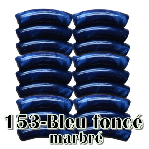 153 - Bleu foncé marbré 8MM