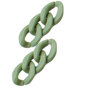 1- Vert olive / Maillons de chaines - 23MM