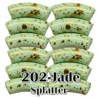 202 - Graffiti Jade splatter 8MM/12MM