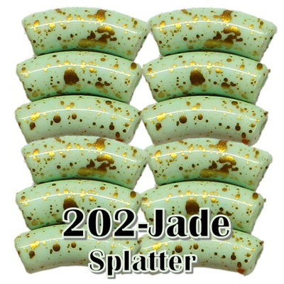 202 - Graffiti Jade splatter 8MM/12MM