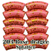 203 - Graffiti Rose dragée splatter 8MM/12MM