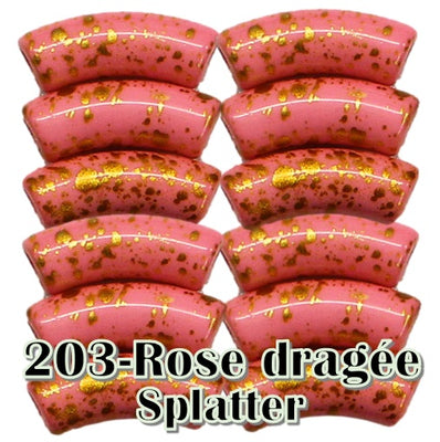 203 - Graffiti Rose dragée splatter 8MM/12MM