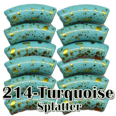 214 - Graffiti Turquoise splatter 8MM/12MM