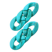 3- Vert turquoise marbré / Maillons de chaines - 23MM