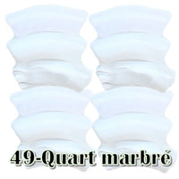 49-Quartz blanc marbré 8MM/12MM