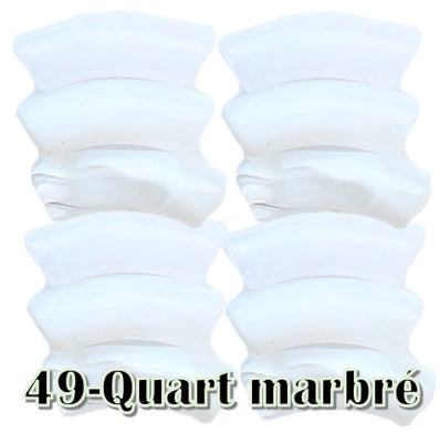 49-Quartz blanc marbré 8MM/12MM