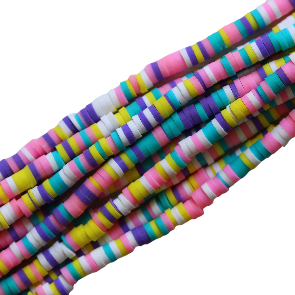 56-Multicolore bonbons Heishi 4mm