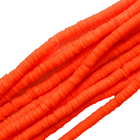 59-Orange fluo Heishi 4mm