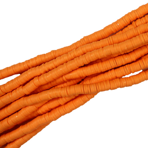 60-Orange clair Heishi 6mm