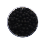 61- Noir MAT/ Perles rondes