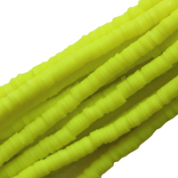 74-Jaune fluo Heishi 4mm