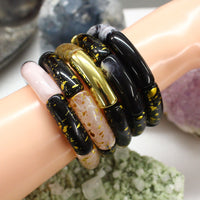 PACKS bracelets, Ton noir et or