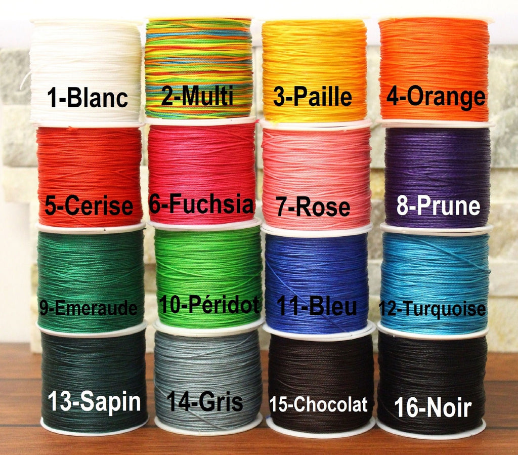 Fils en polyester paraffiné 0.50mm x 5 mètres