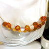 2- Orange/ Bubble beads - 13MM