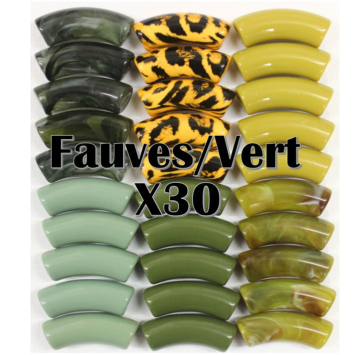 Camaieu 5- Lot mixte Fauve/vert 12MM